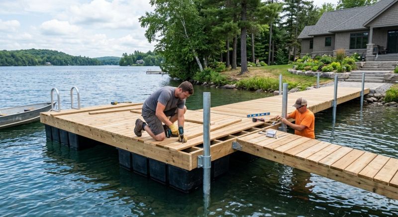 Wood Dock Installation in Overland Park, KS